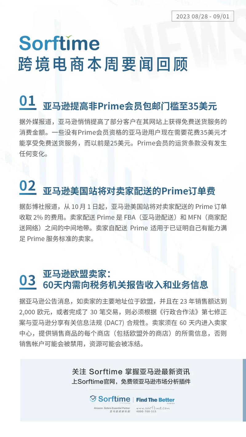 标题：8月20日 跨境电商资讯 一、平台资讯 1.消息称